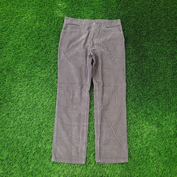 Vintage 80s LEE Riders Corduroy Pants 34x29 Gray Union USA - Picture 1 of 16